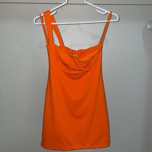 Orange mini dress